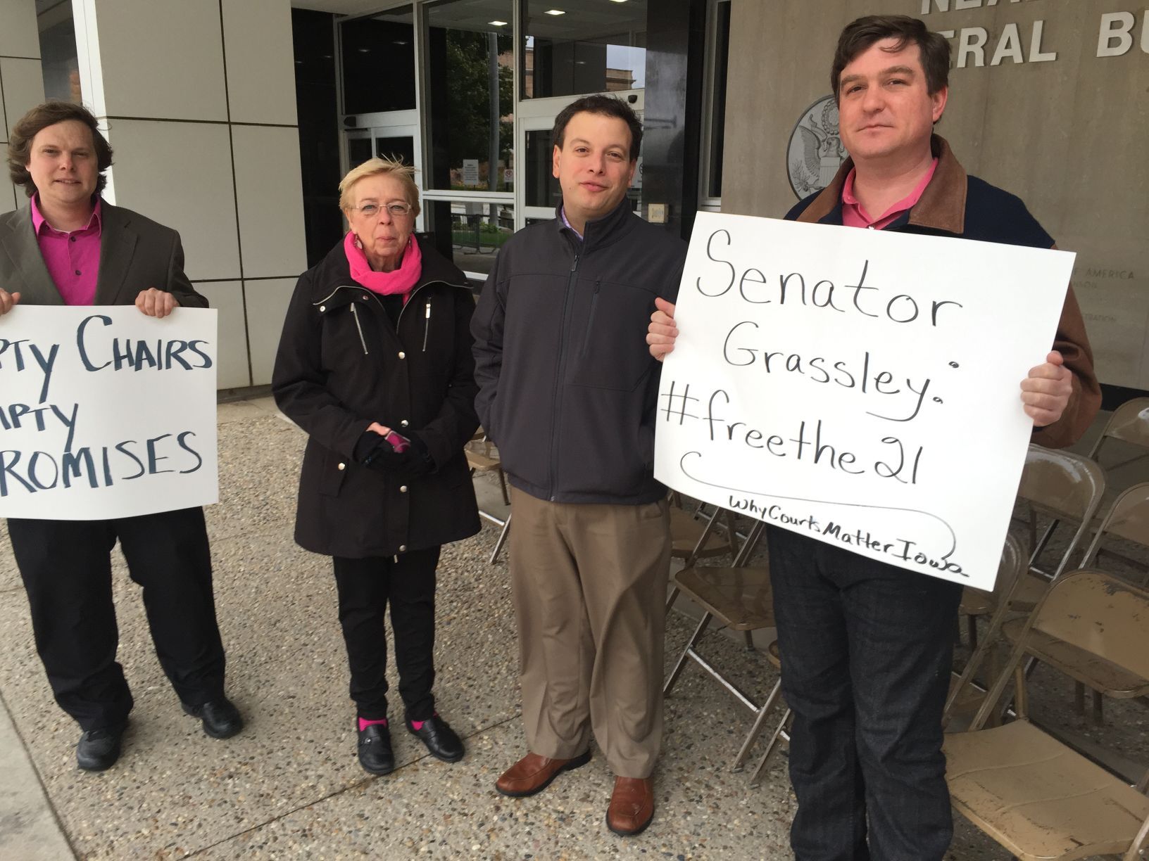 Grassley protest